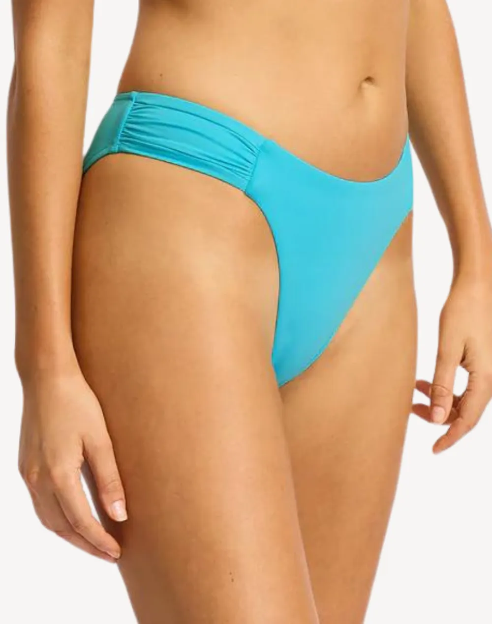 Collective High Leg Ruched Side Bikini Bottom