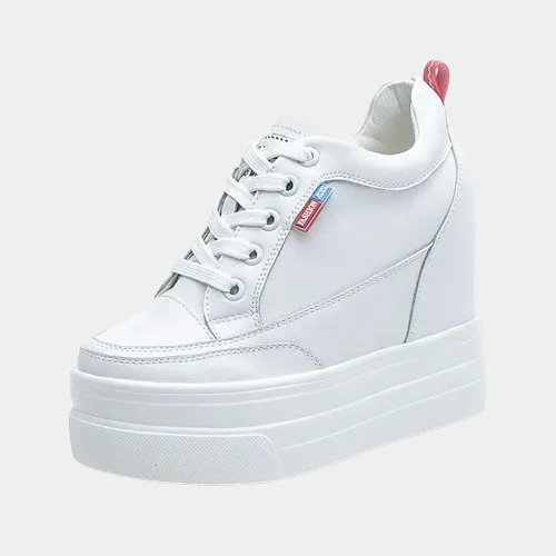 Comfortable White Platform Sneakers