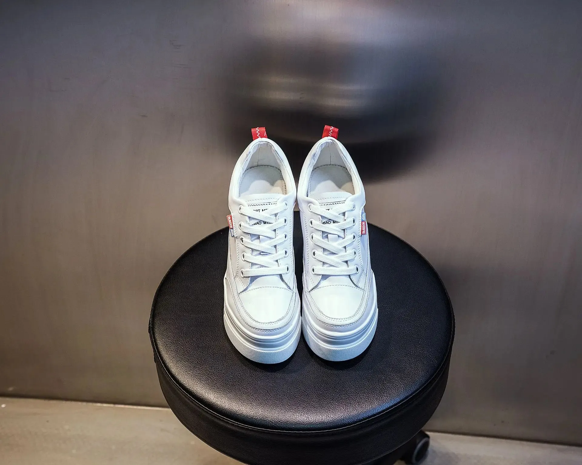 Comfortable White Platform Sneakers