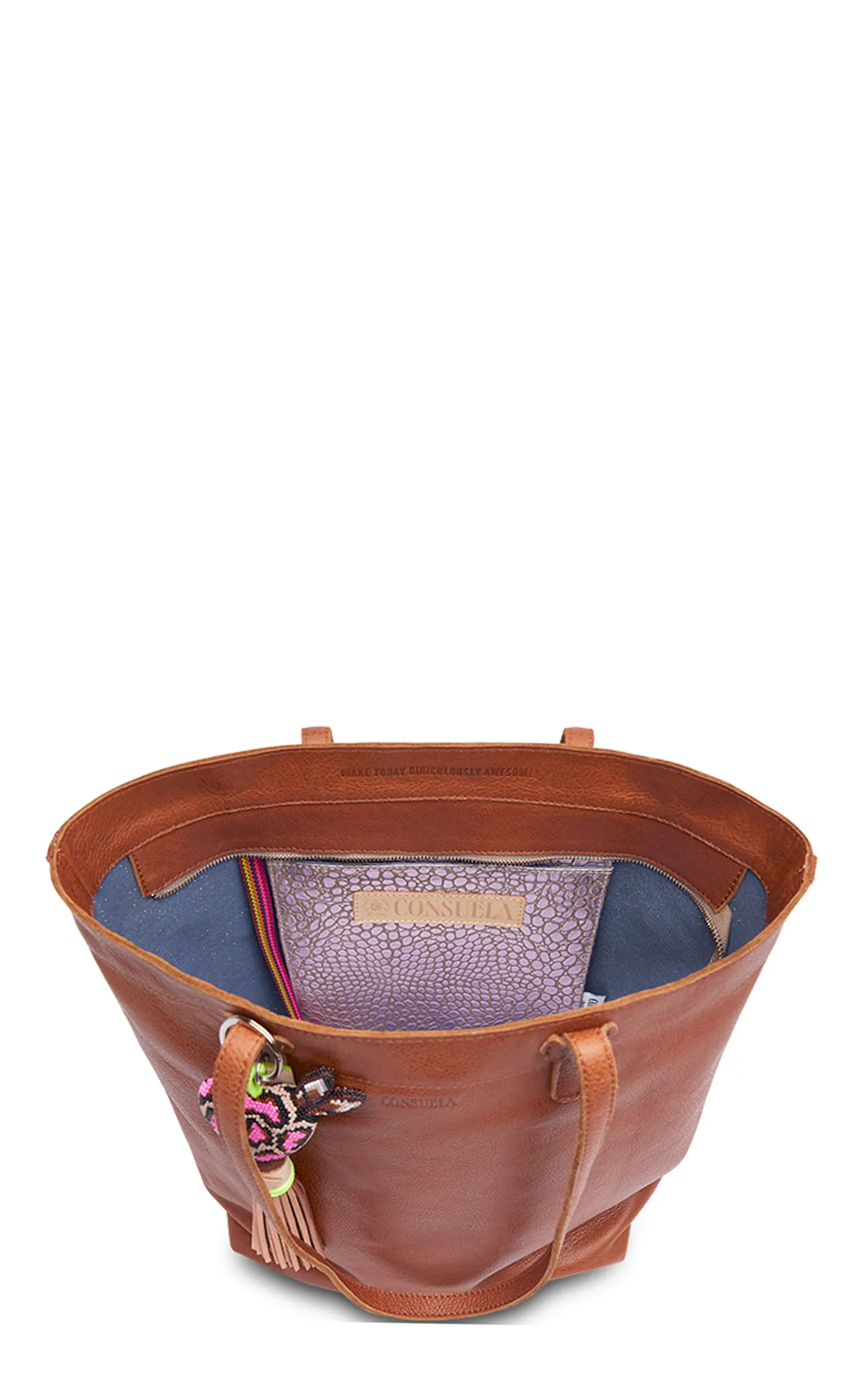 Consuela Brandy Cognac Brown Leather Daily Tote