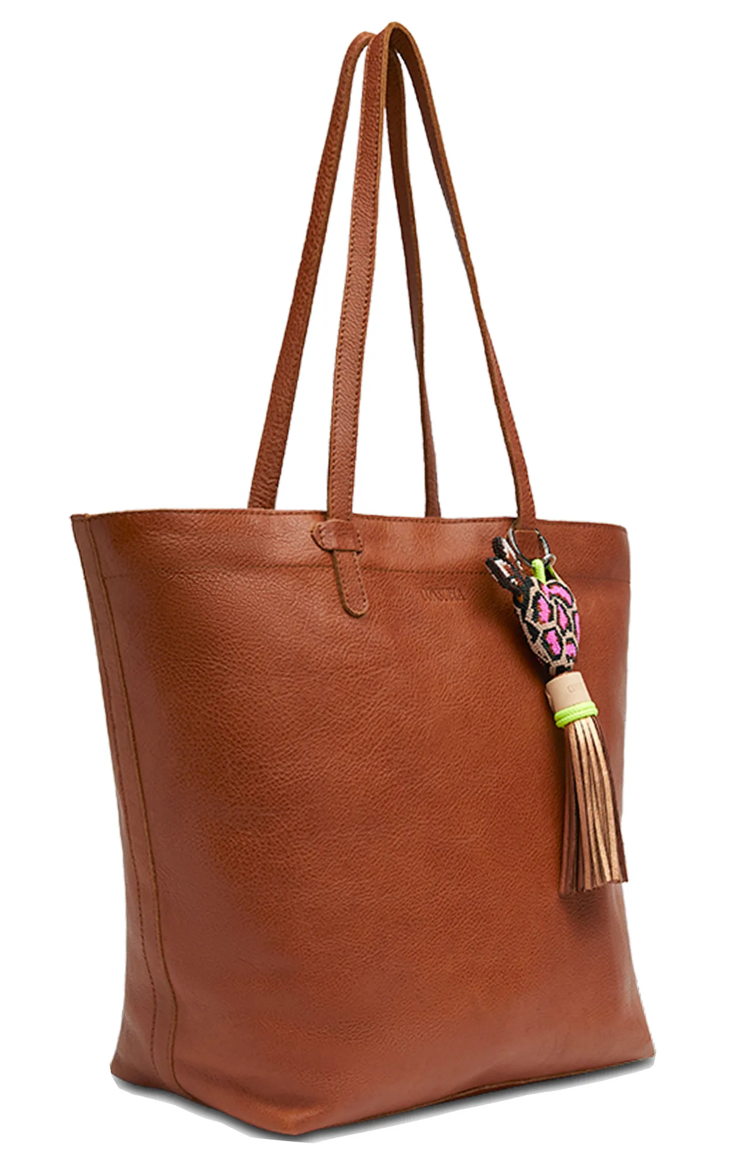 Consuela Brandy Cognac Brown Leather Daily Tote