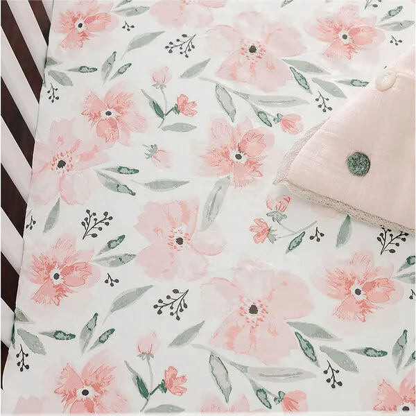 Crane Baby Crib Sheet (Floral), Parker