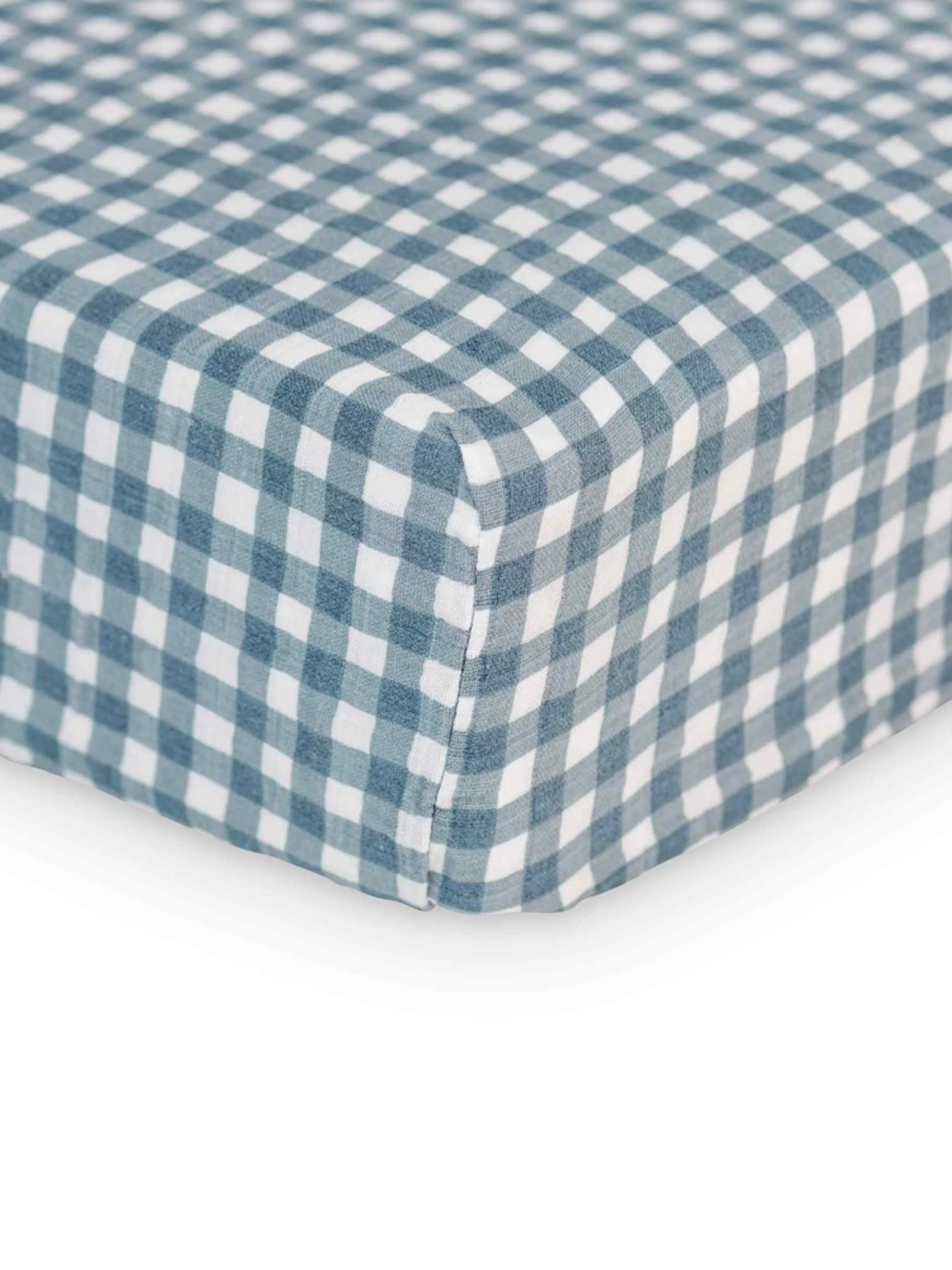 Crib Sheet - Navy Gingham