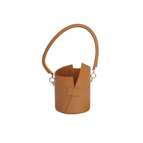 Curved Handle Birkie Bag In Caramel-