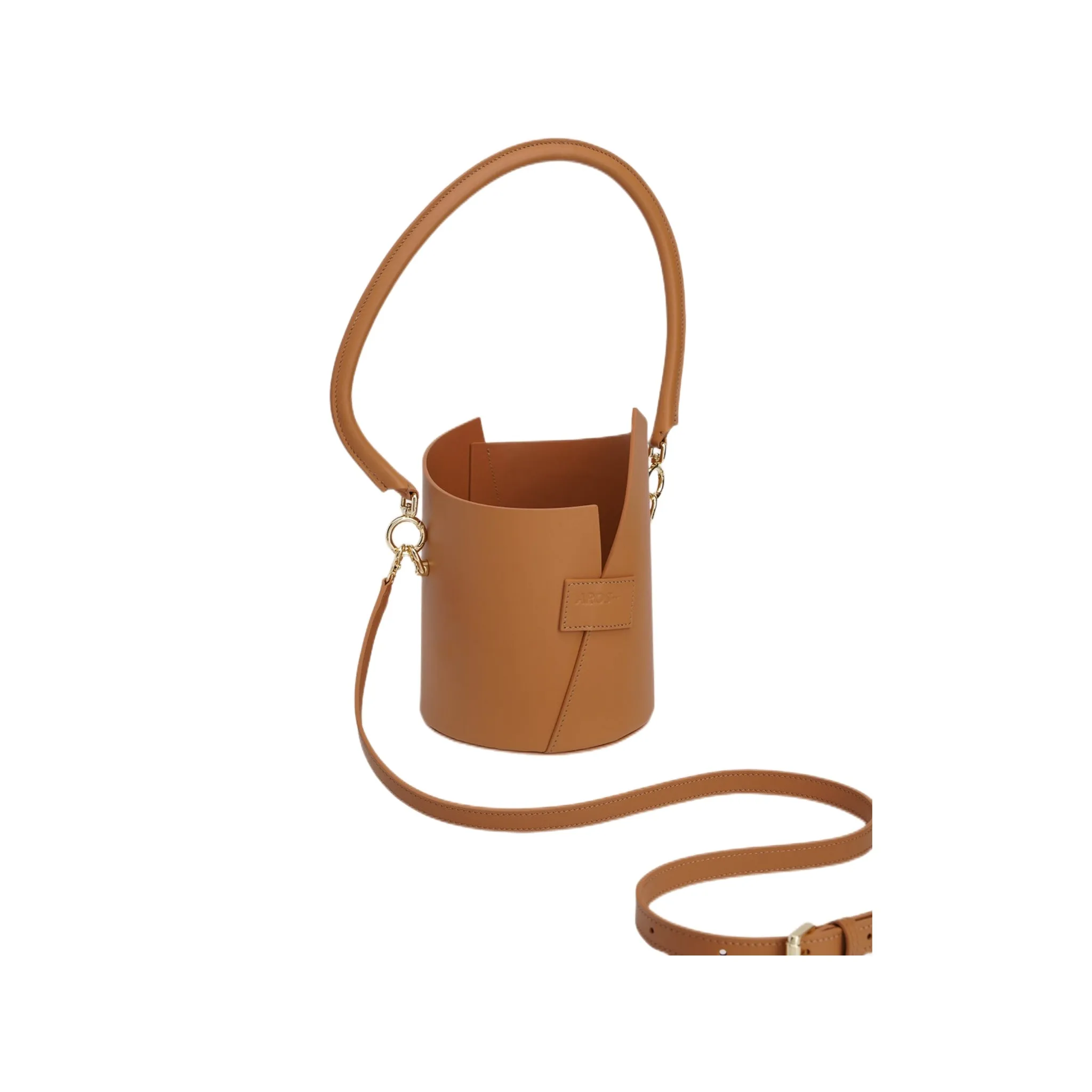 Curved Handle Birkie Bag In Caramel-