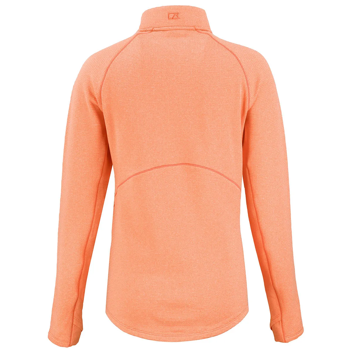 Cutter & Buck Women's College Orange Heather Peshastin Eco Recycled Half Zip Pullover