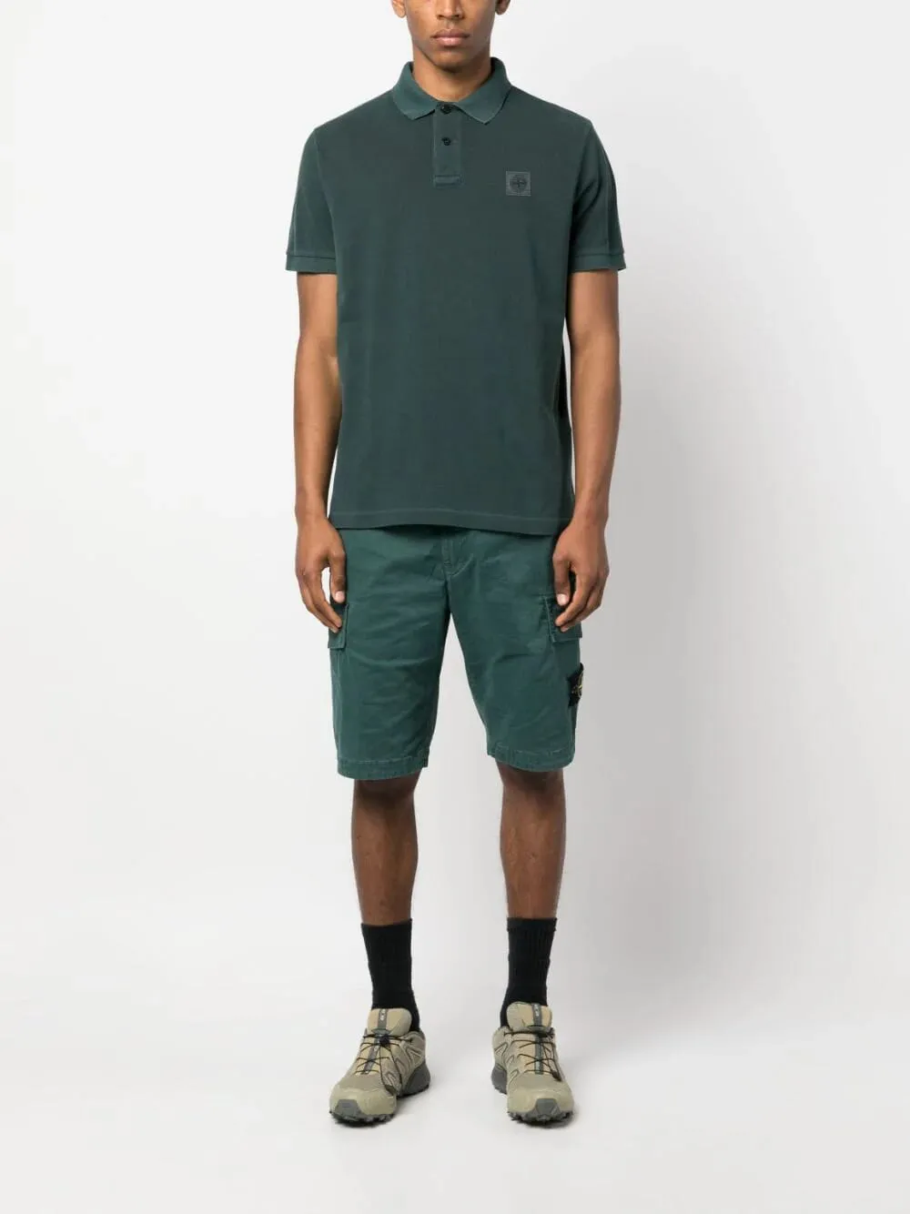 Dark Green Signature Compass Polo