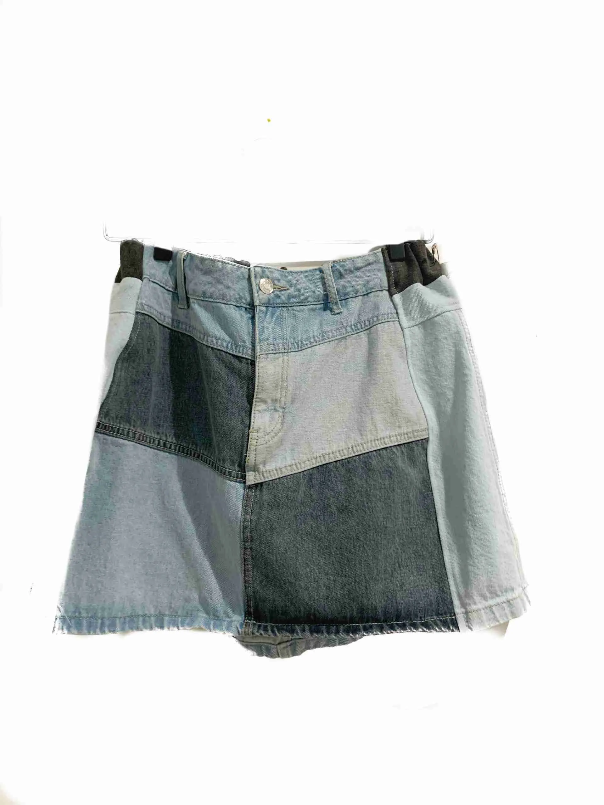 Denim Upsize Patchwork Skirt