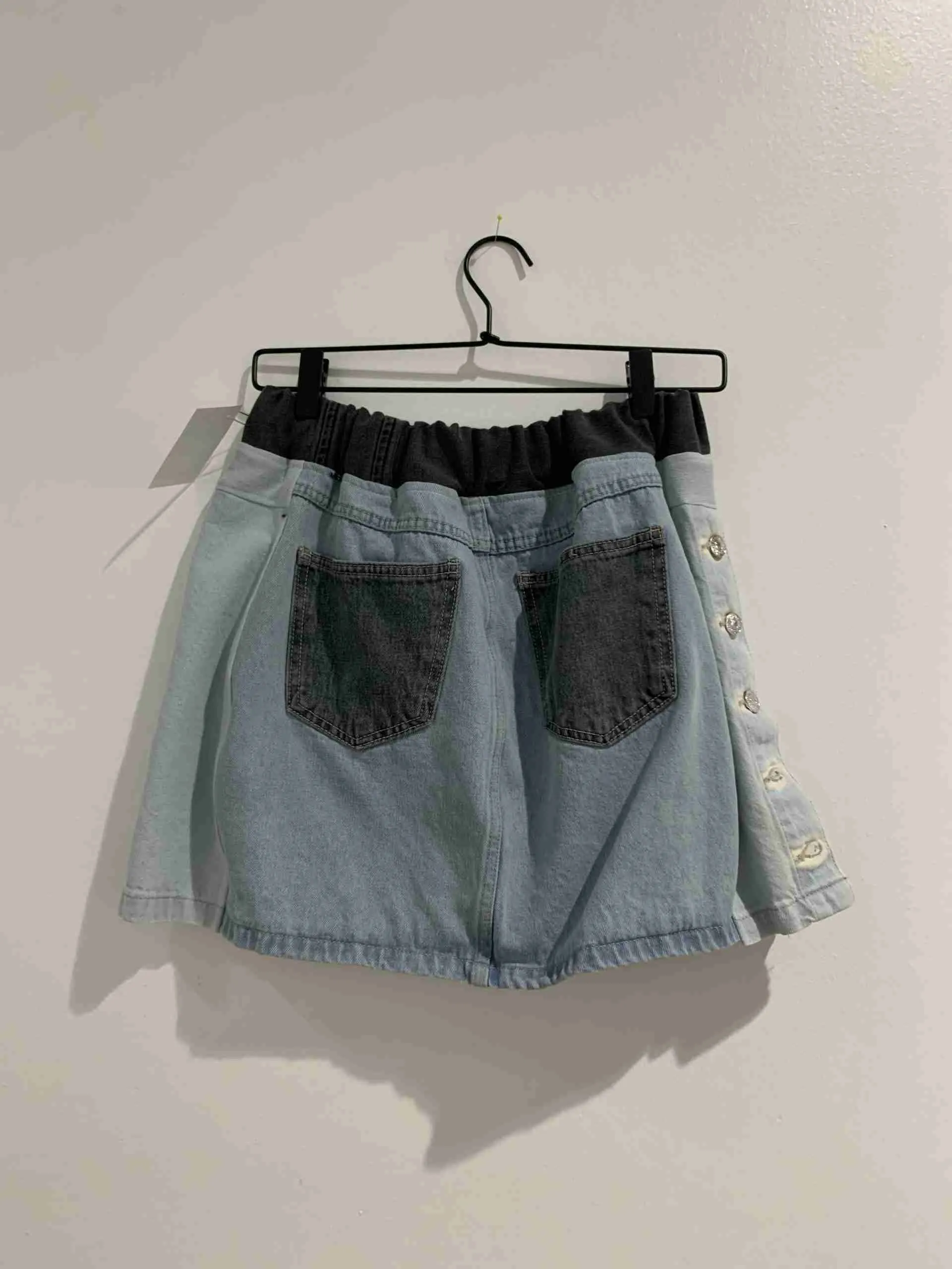 Denim Upsize Patchwork Skirt