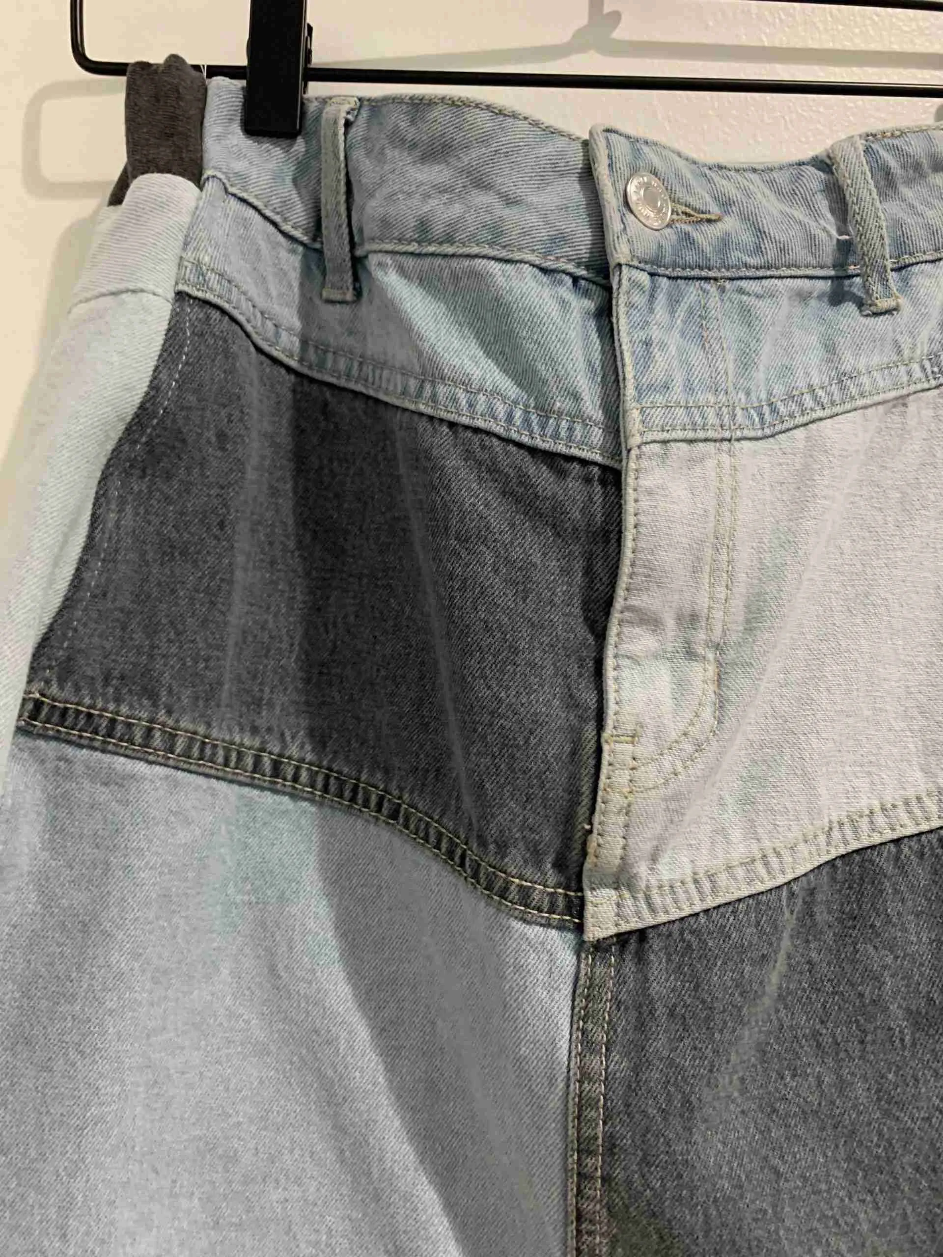 Denim Upsize Patchwork Skirt