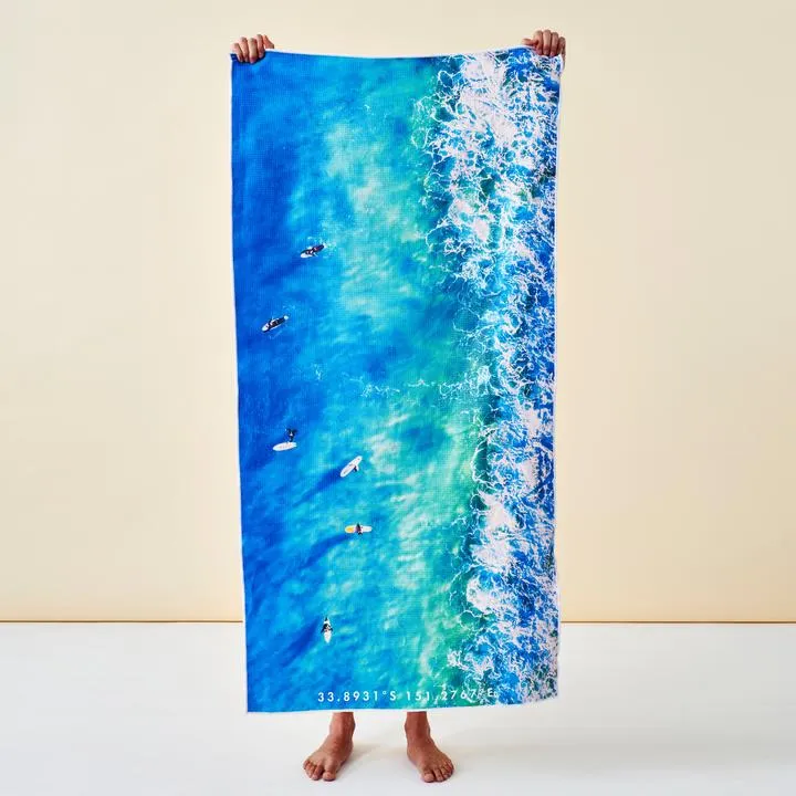 Destination Towels Blue Boards Beach Sand Free Beach Towel