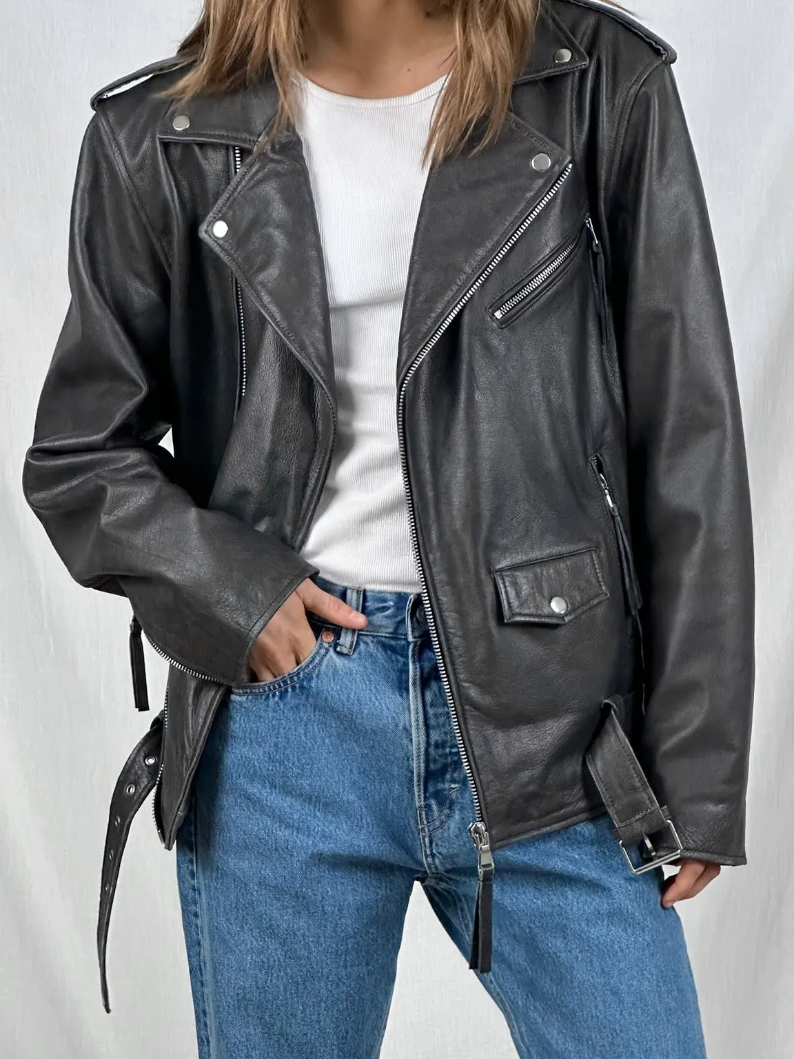 DODGE BIKER JACKET - BLACK