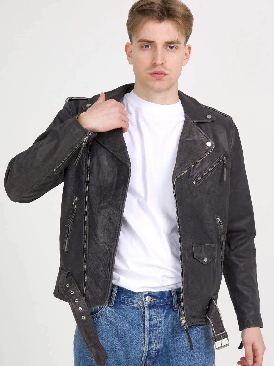 DODGE BIKER JACKET - BLACK