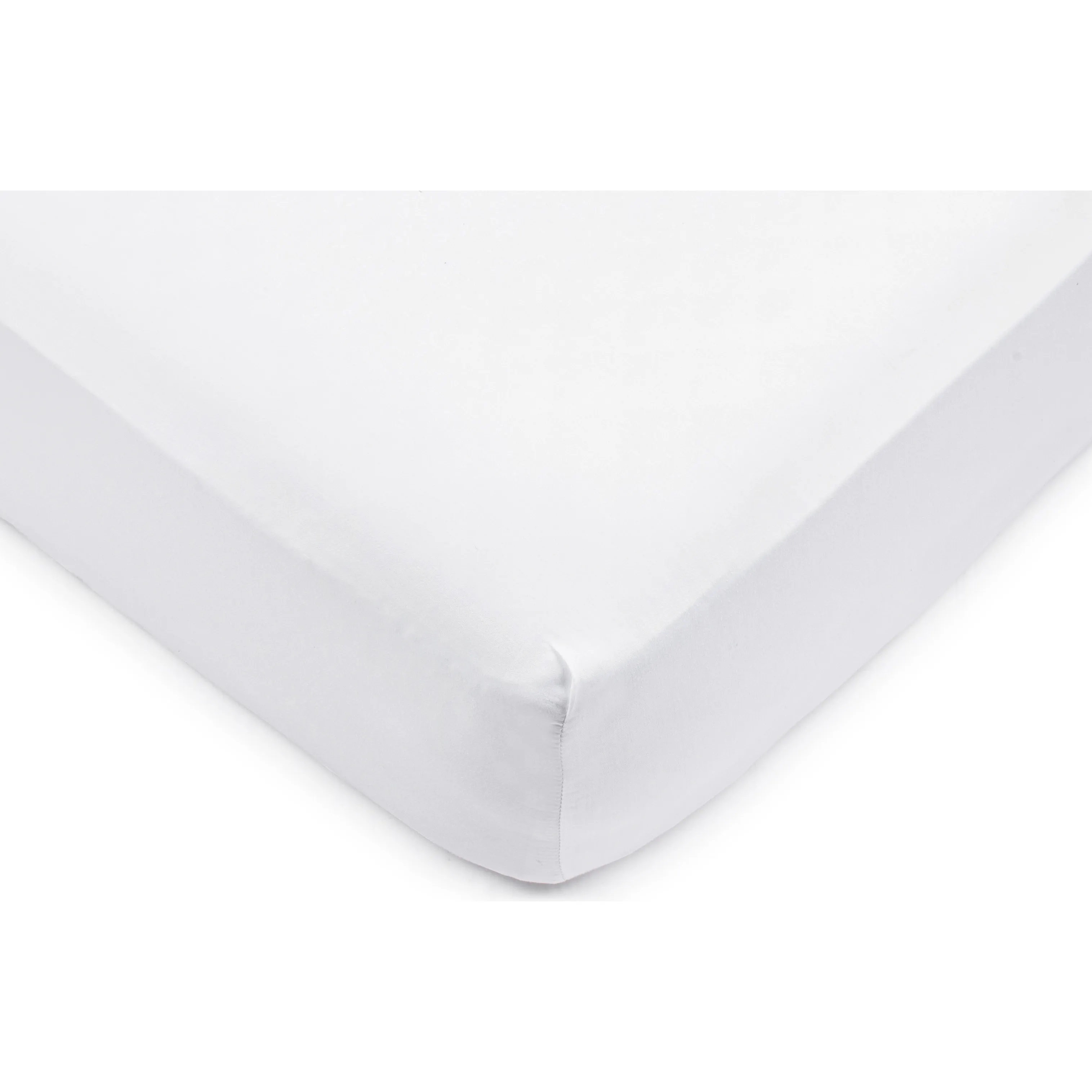 Domani Home Premium Sateen Crib Sheet, White