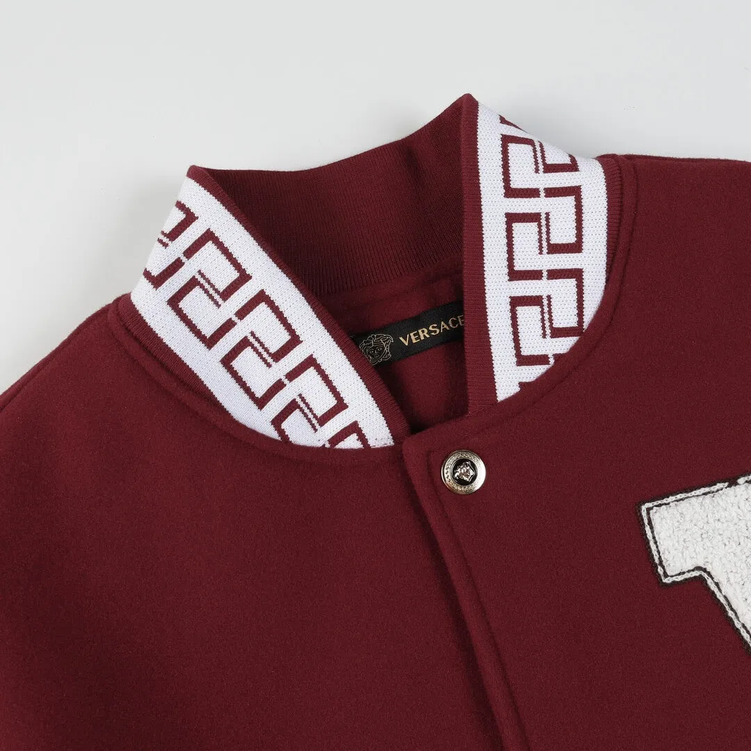 Donatella Red Versace Varsity Jacket