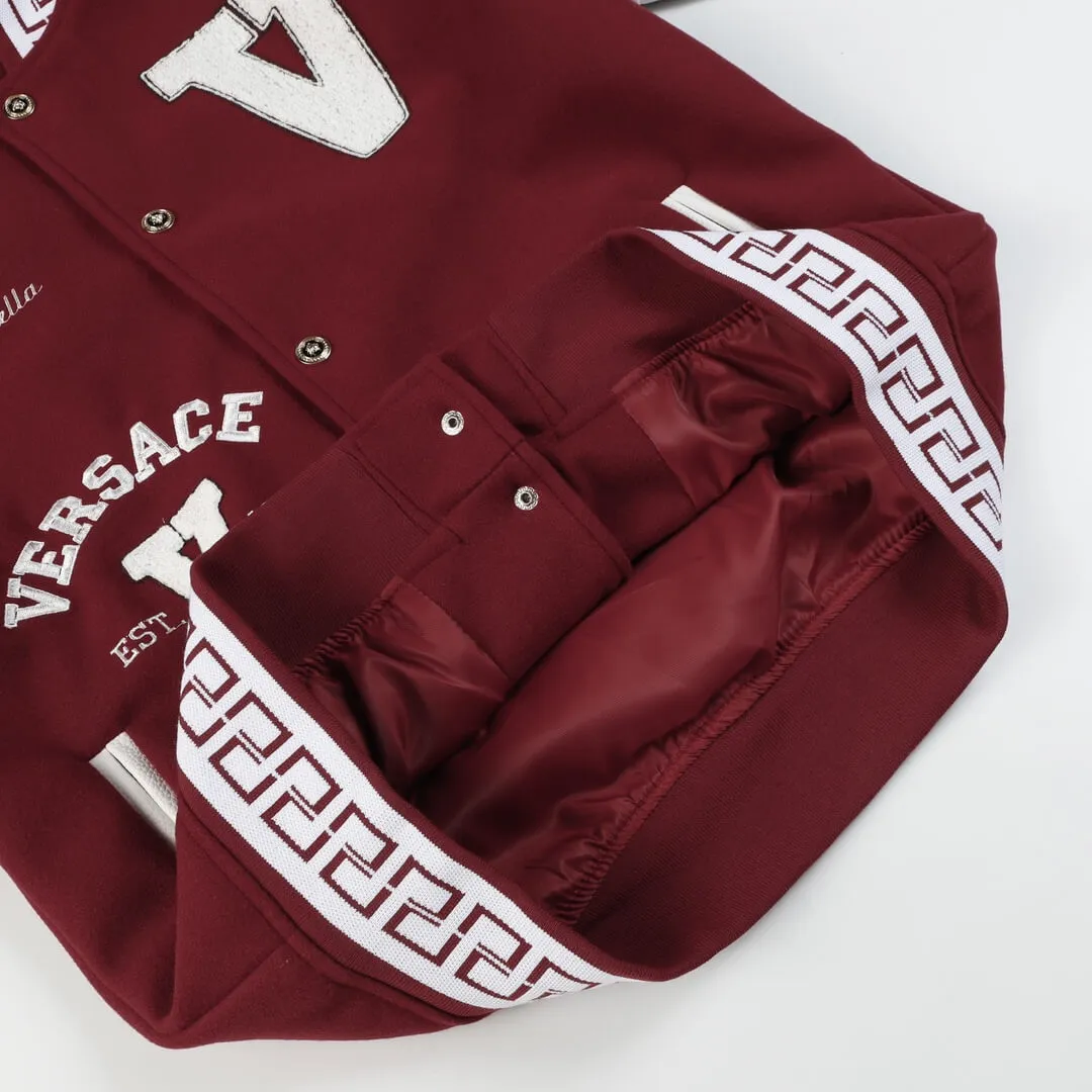 Donatella Red Versace Varsity Jacket