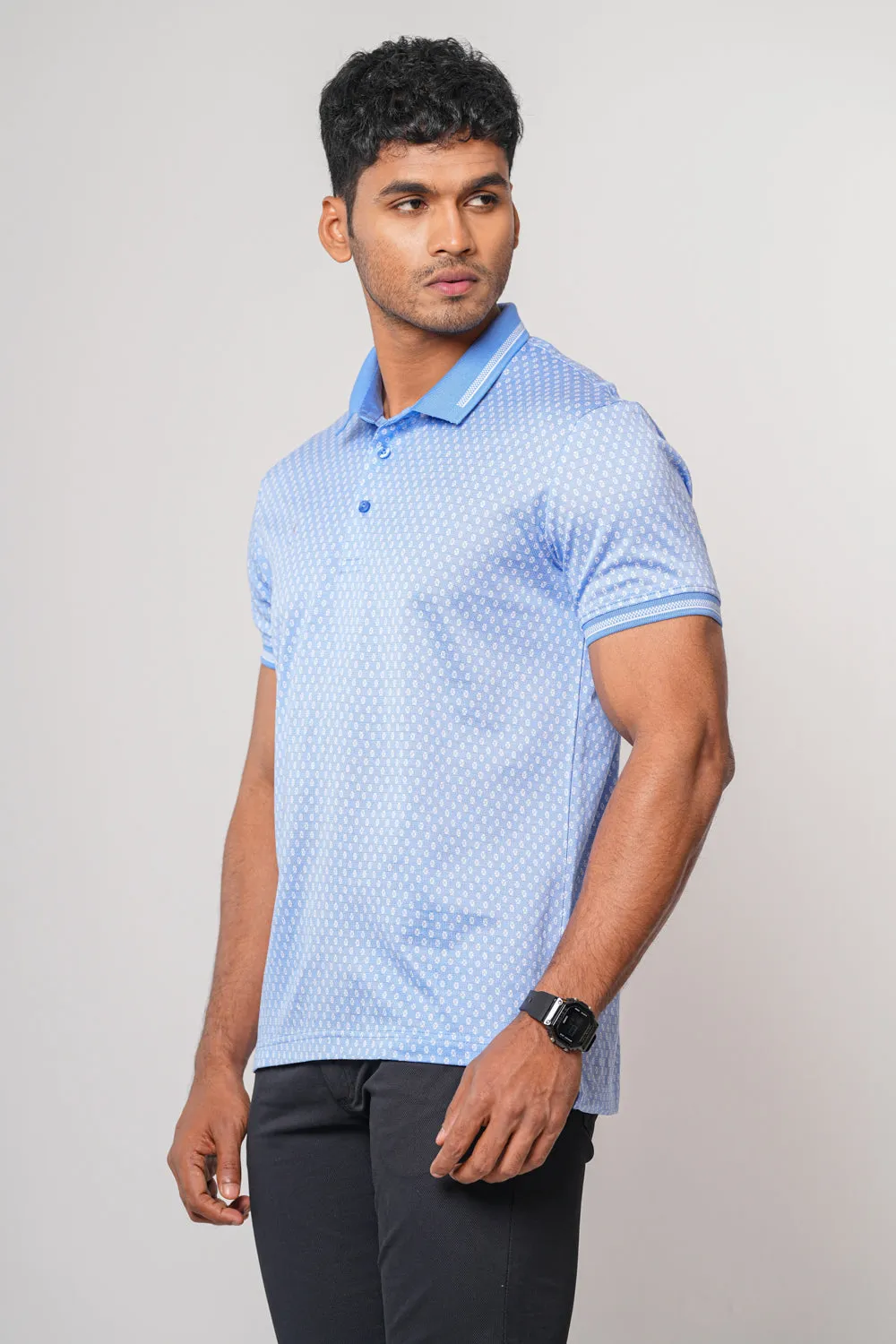 Double Mercerised Luxury Printed Polo Shirt