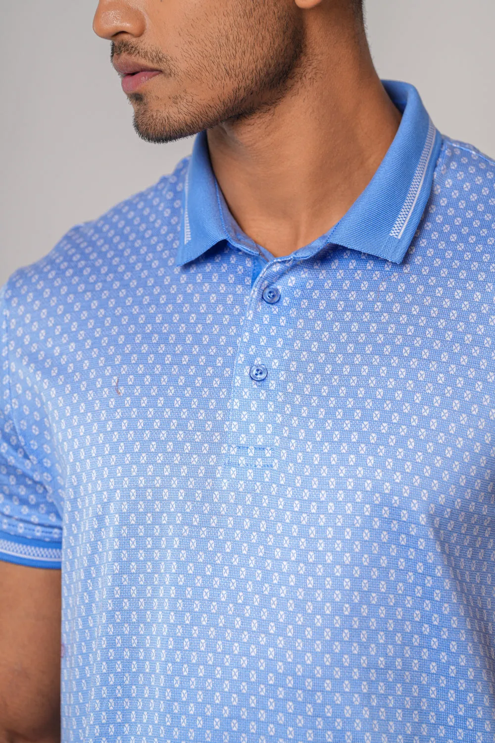 Double Mercerised Luxury Printed Polo Shirt