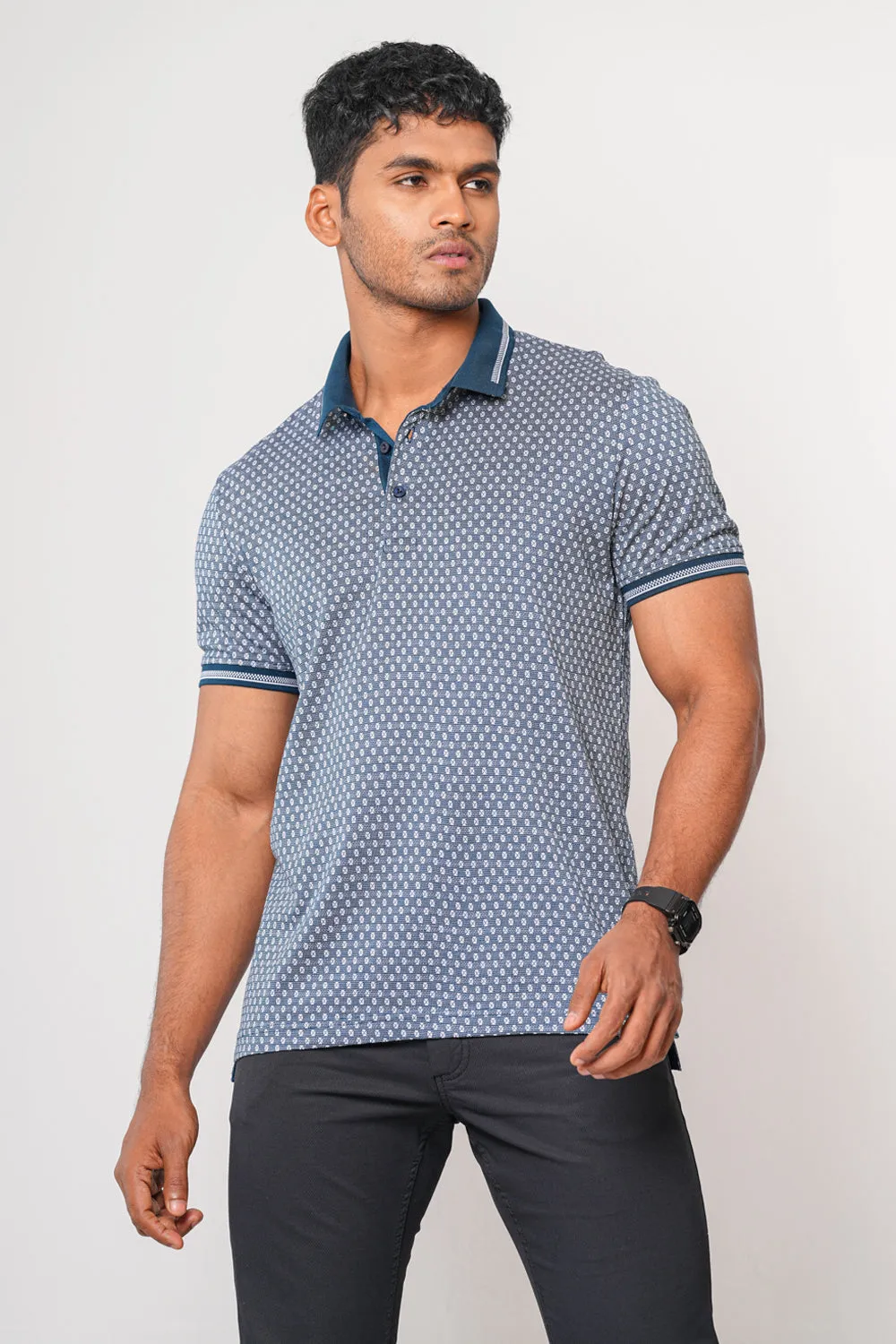 Double Mercerised Luxury Printed Polo Shirt