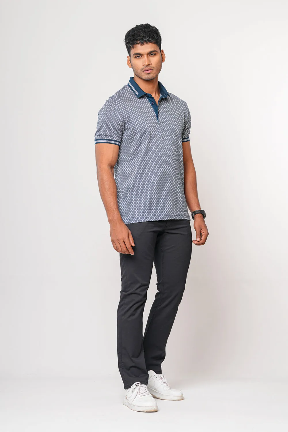 Double Mercerised Luxury Printed Polo Shirt