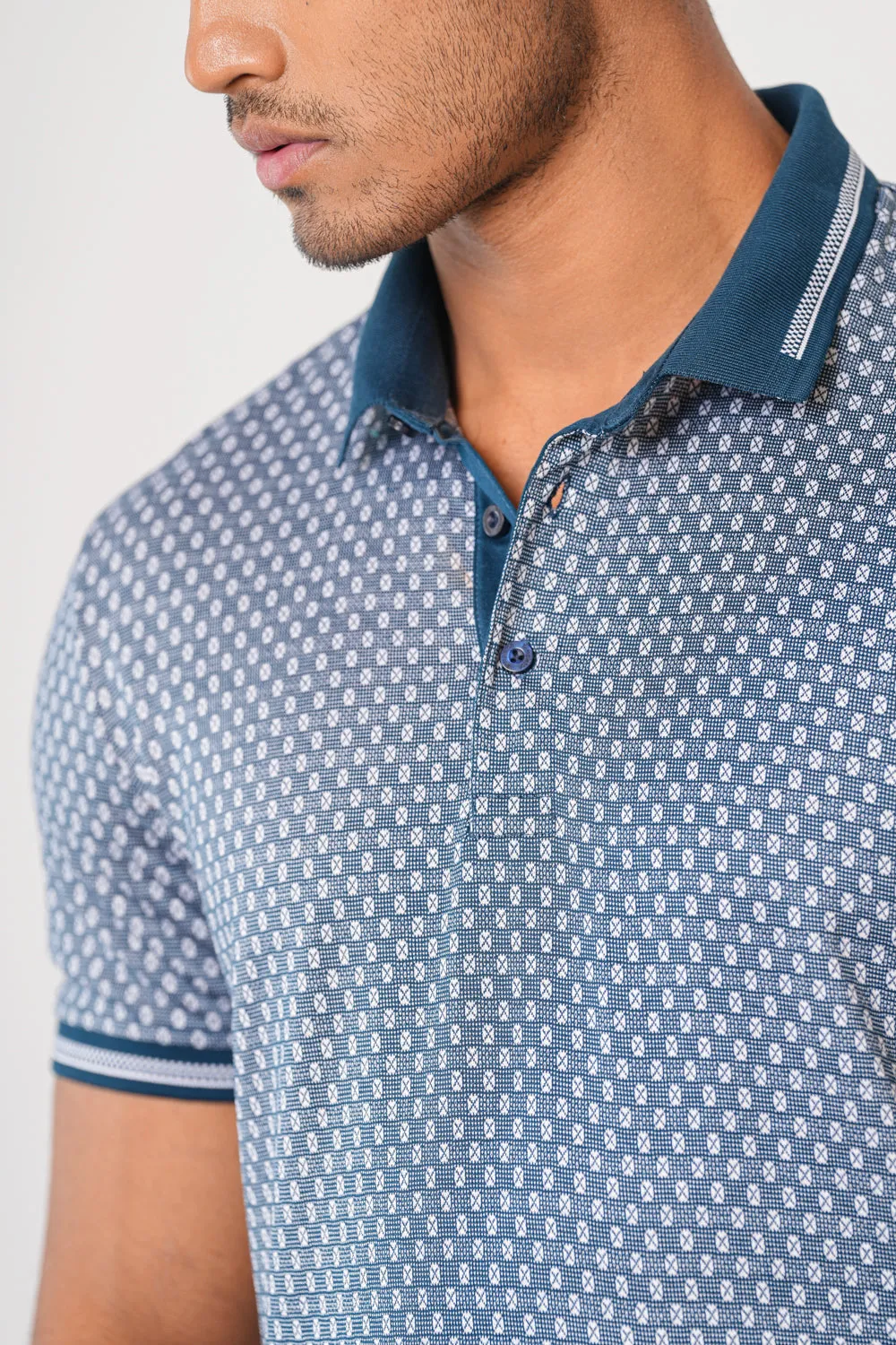 Double Mercerised Luxury Printed Polo Shirt