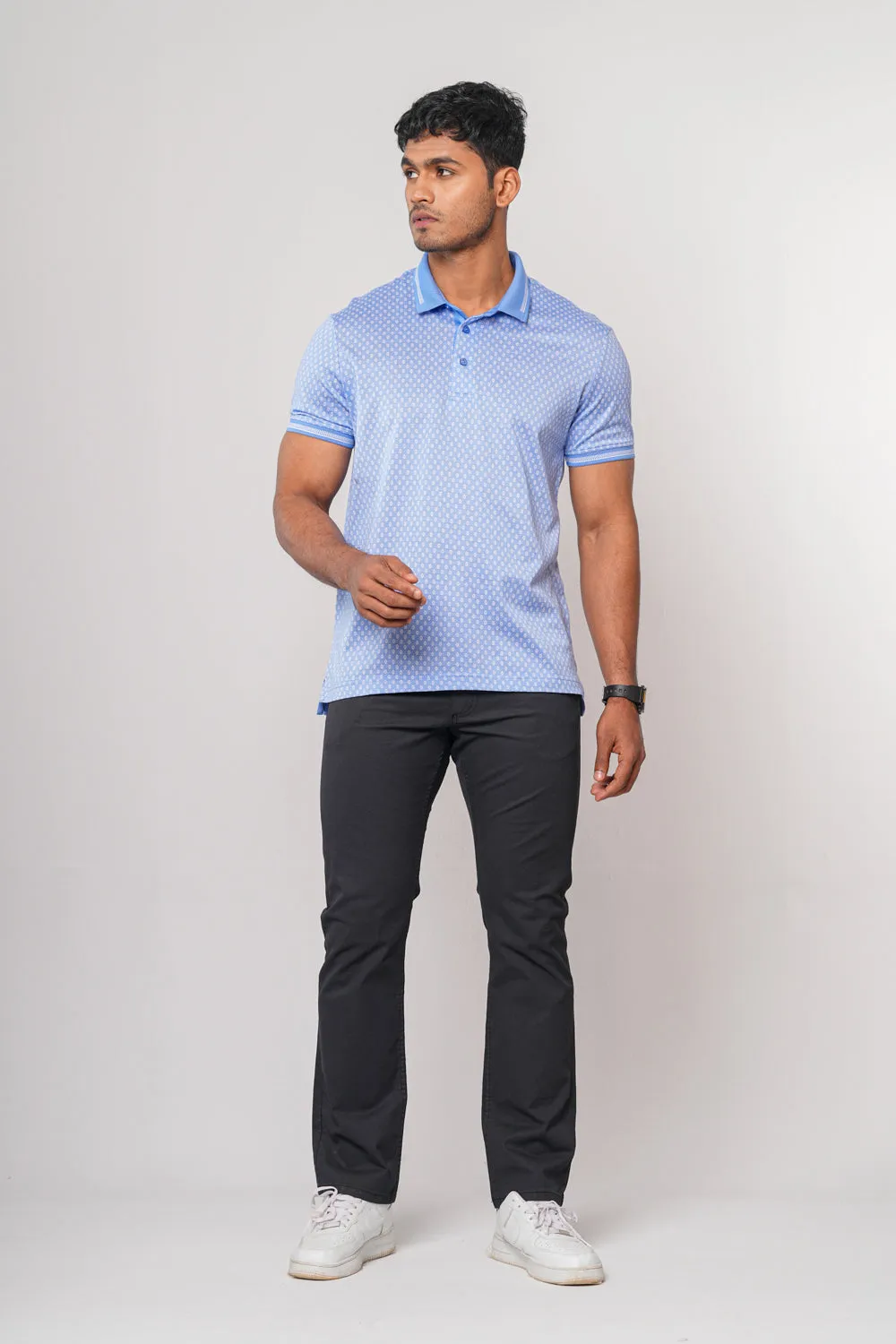 Double Mercerised Luxury Printed Polo Shirt