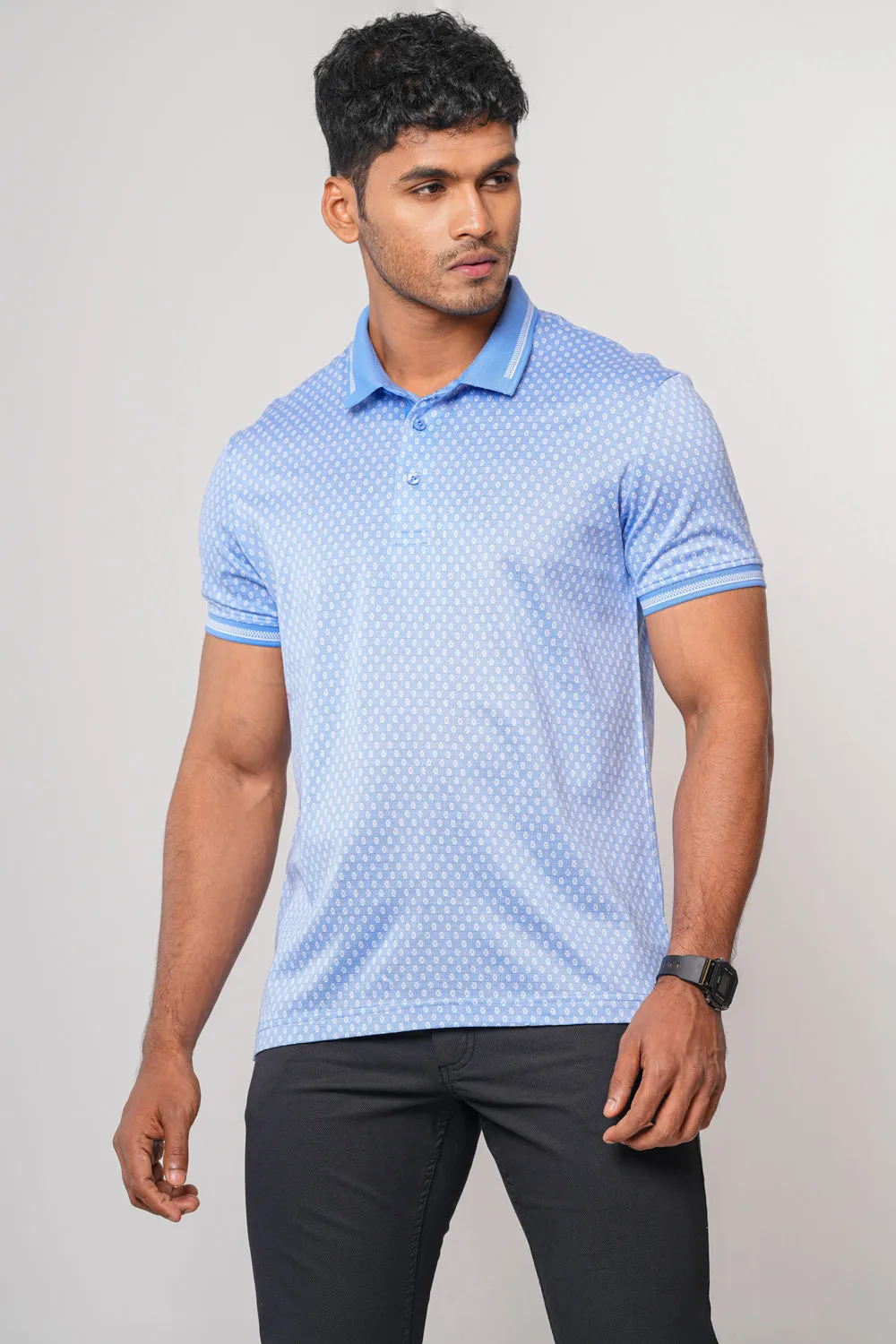 Double Mercerised Luxury Printed Polo Shirt