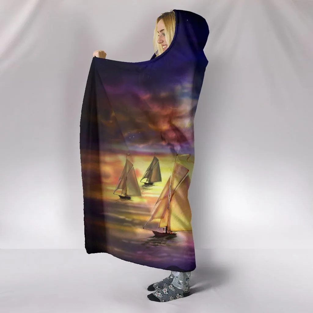 Dragon Sunset Hooded Blanket