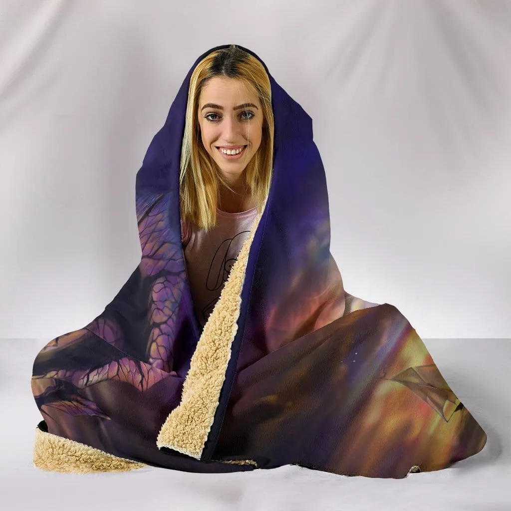 Dragon Sunset Hooded Blanket