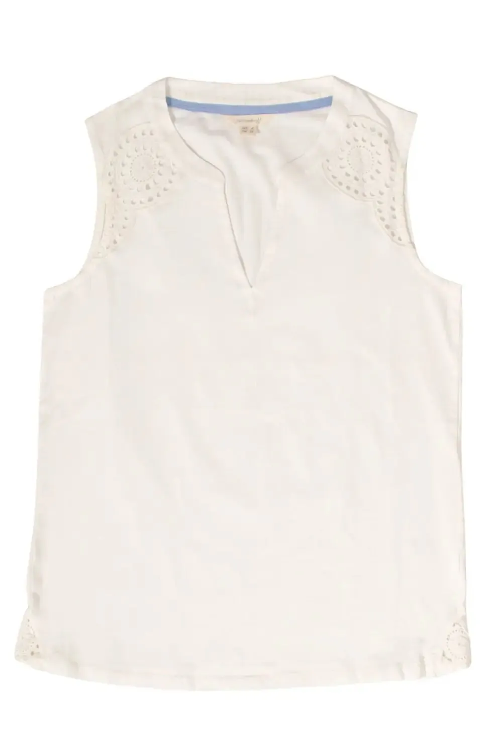 Embroidered Cotton Vest Top