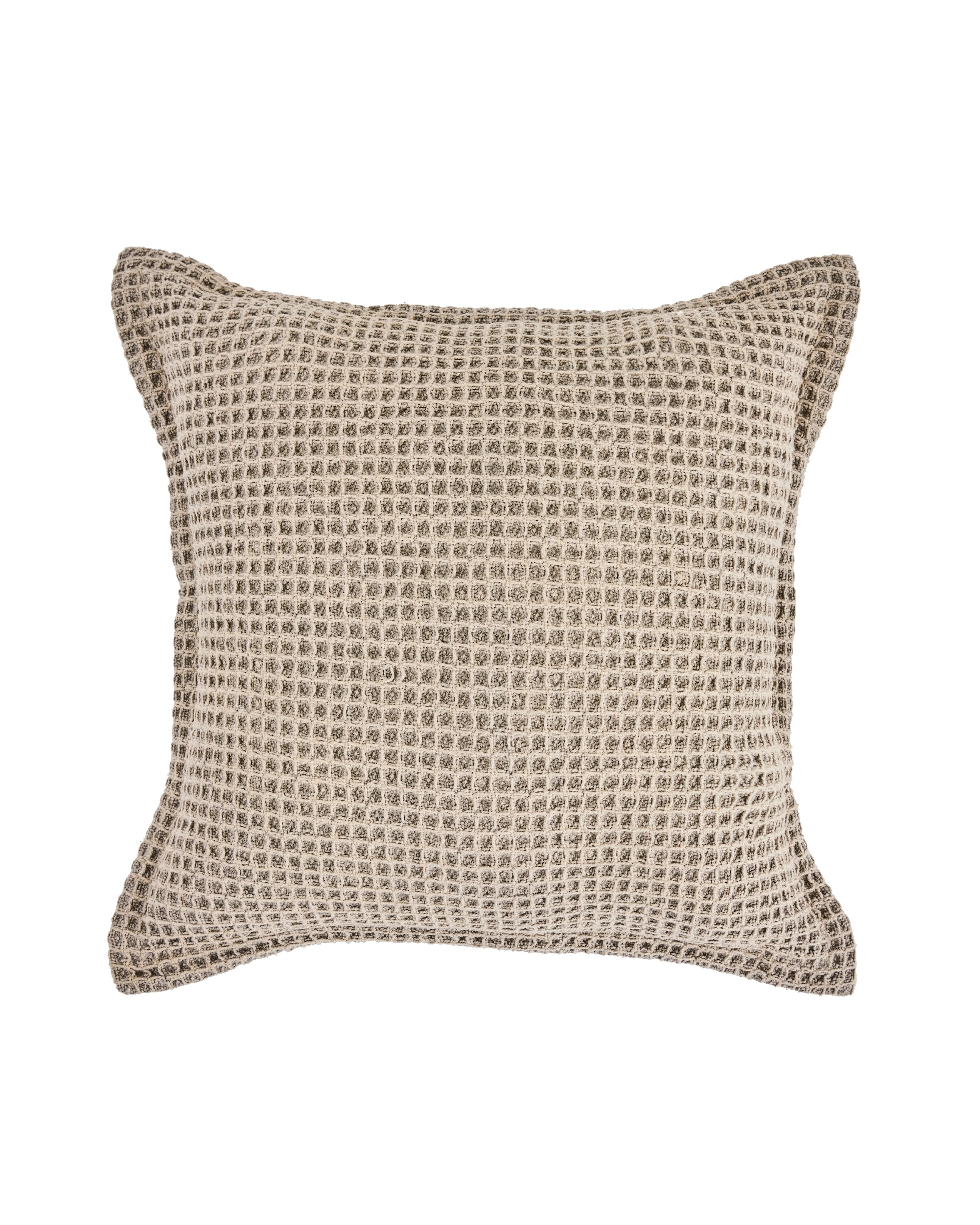 Everyday Cotton Waffle Pillow, Taupe