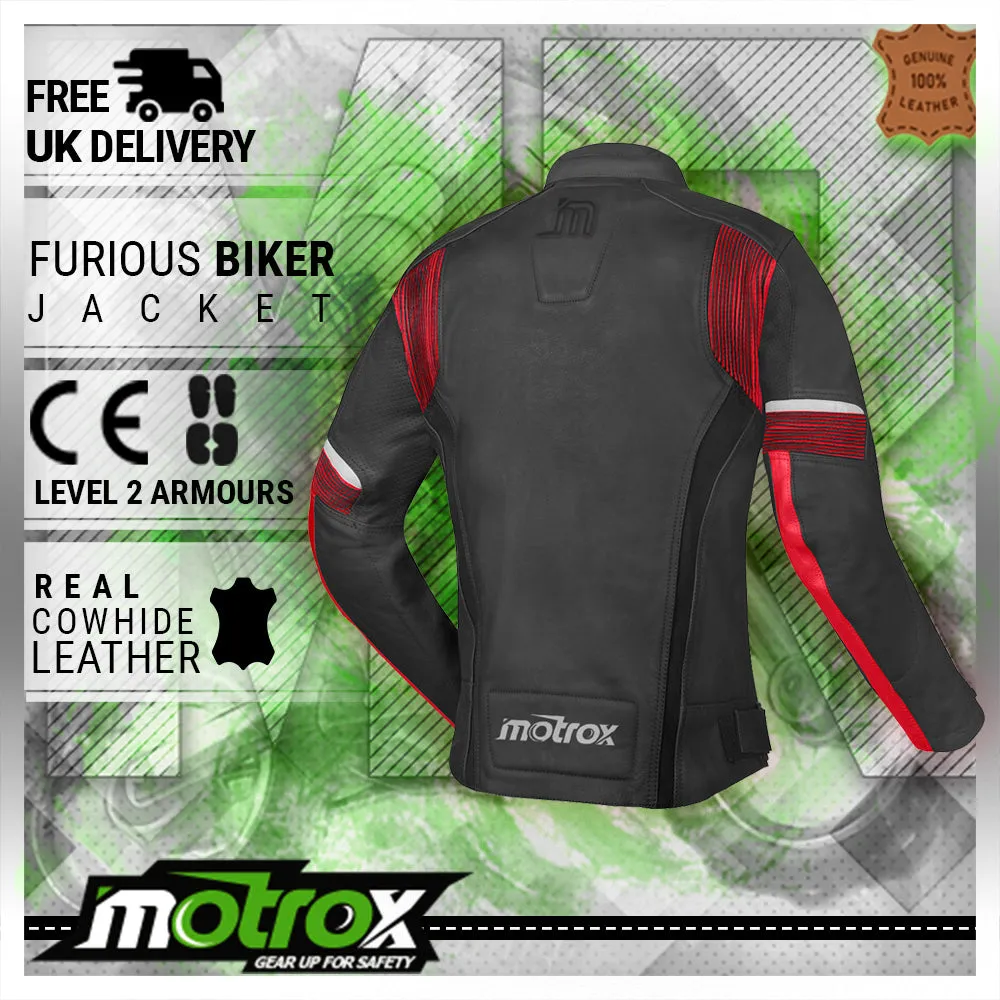 Flexius Motorcycle Leather Jacket Excellent