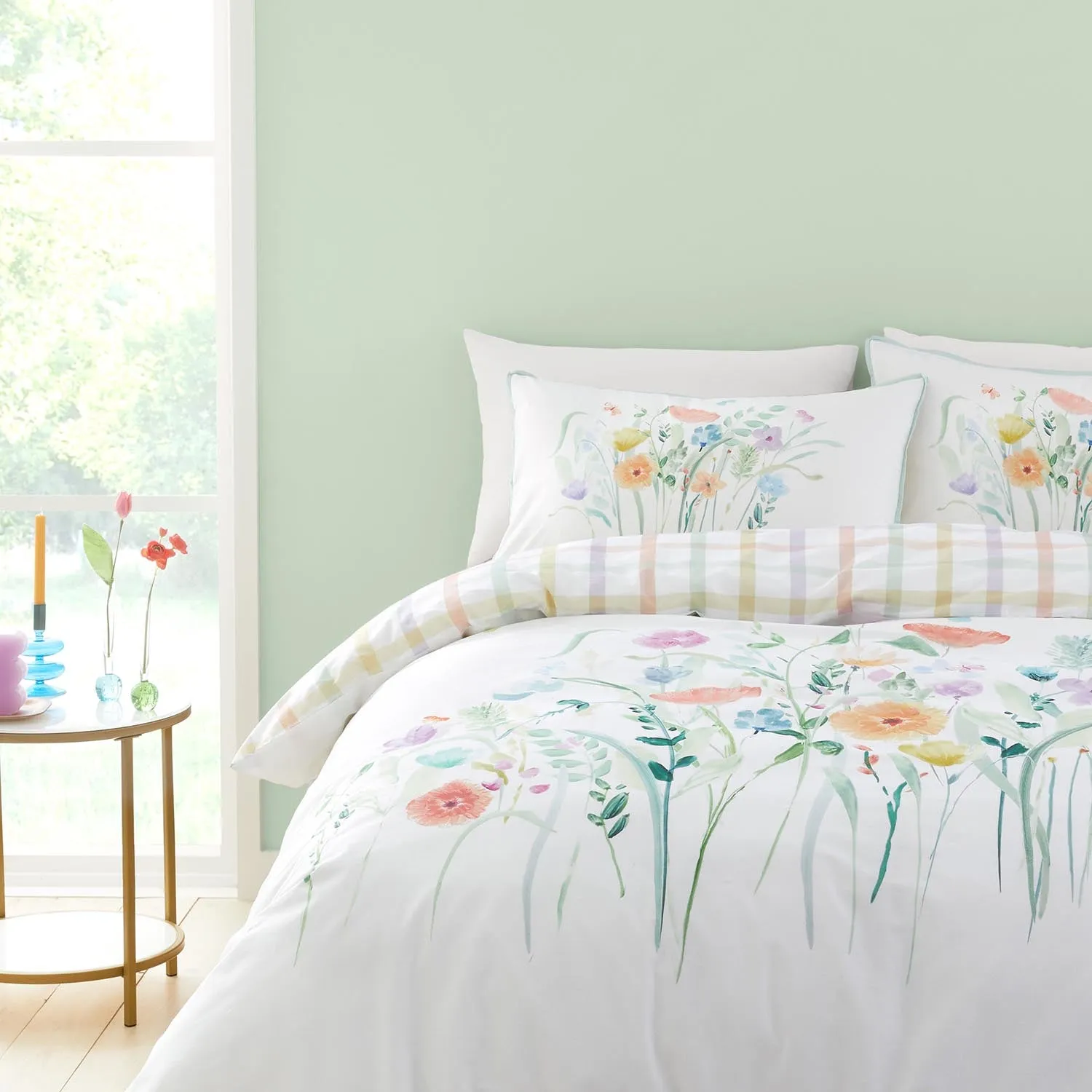 Floral Border Duvet Cover Set