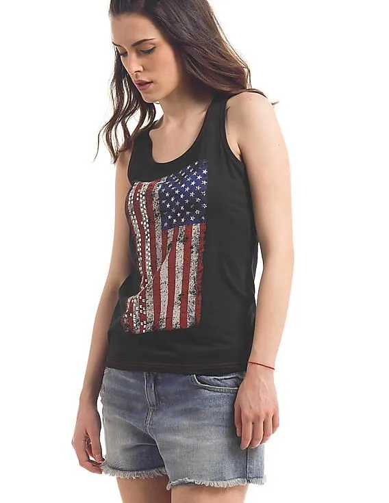 Flying Machine Women Embellished Tank Top