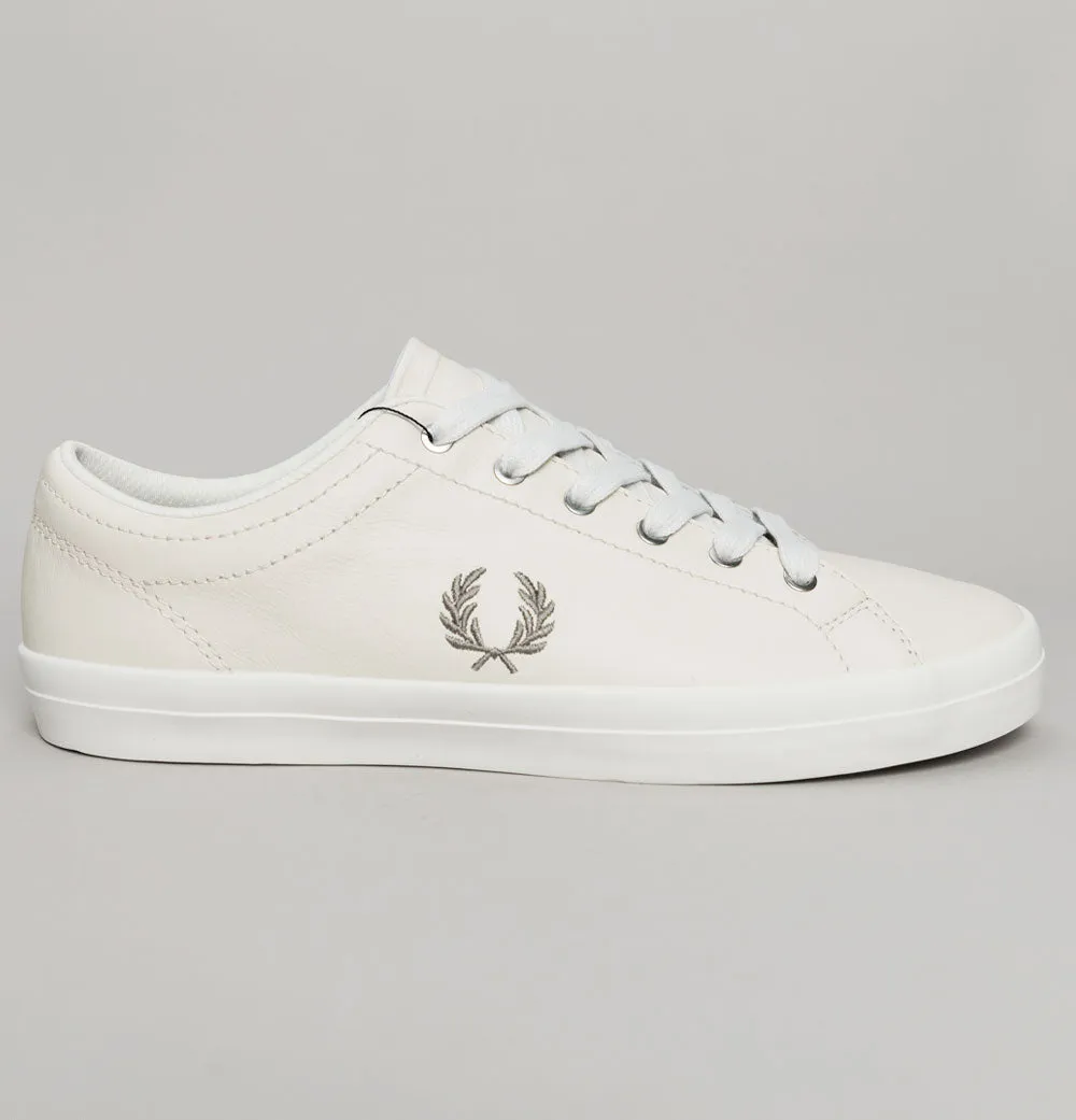 Fred Perry Baseline Leather Trainers Porcelain/Warm Grey