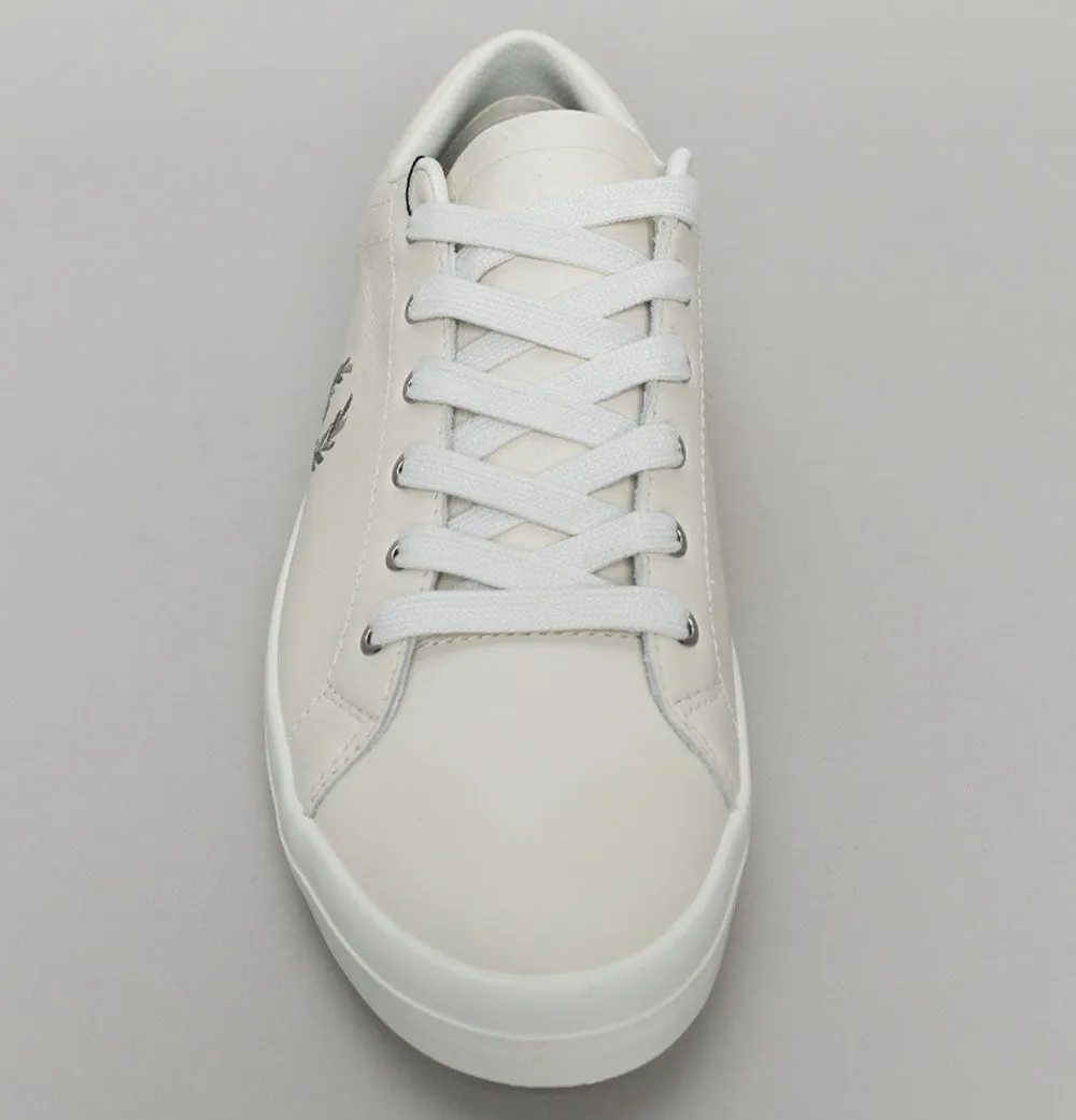 Fred Perry Baseline Leather Trainers Porcelain/Warm Grey