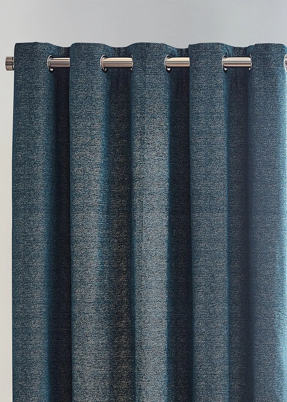 furn. Hudson Herringbone Chenille Eyelet Curtains