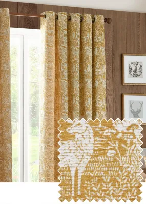 furn. Winter Woods Animal Chenille Eyelet Curtains