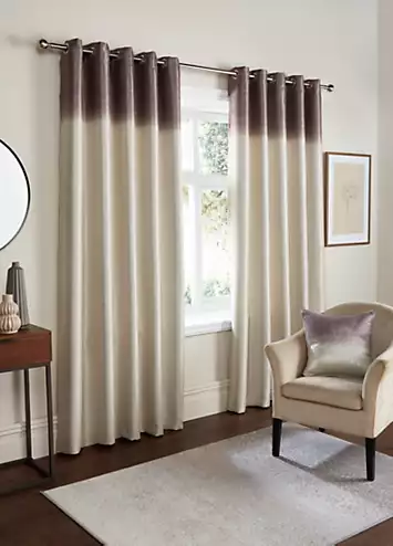 Fusion Ombre Strata Pair of Eyelet Curtains | Kaleidoscope