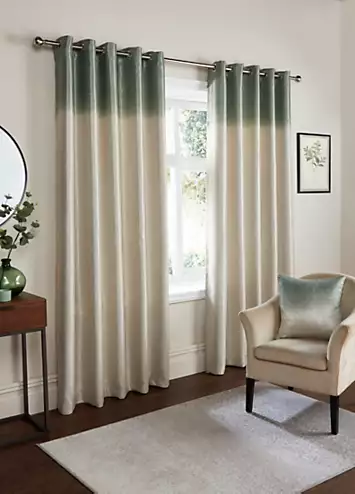 Fusion Ombre Strata Pair of Eyelet Curtains | Kaleidoscope