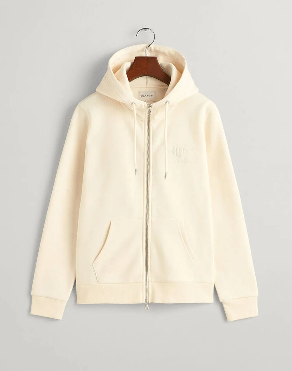 GANT REG TONAL SHIELD FULL ZIP HOODIE