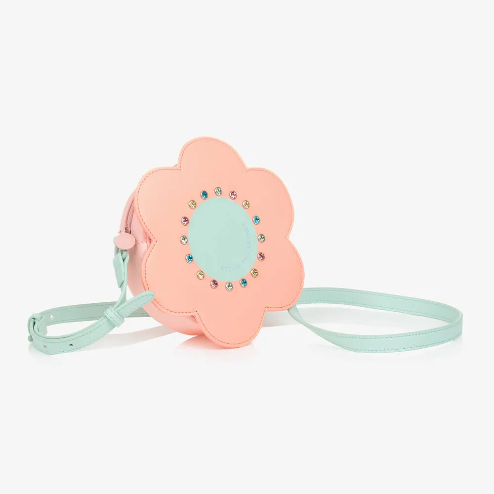 Girls Pink Flower Shoulder Bag (16cm)