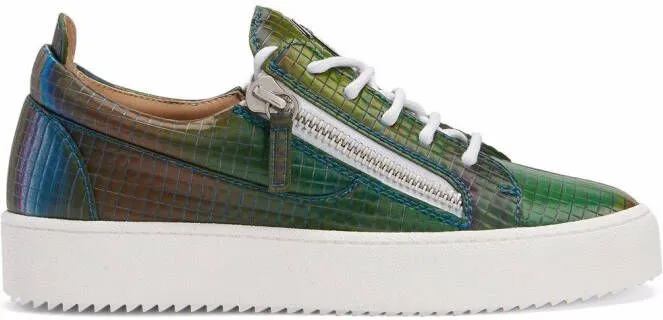 Giuseppe Zanotti Gail iridescent-effect sneakers Green