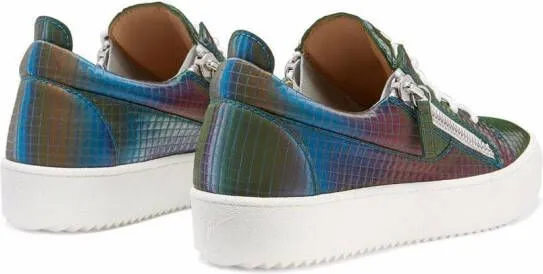 Giuseppe Zanotti Gail iridescent-effect sneakers Green