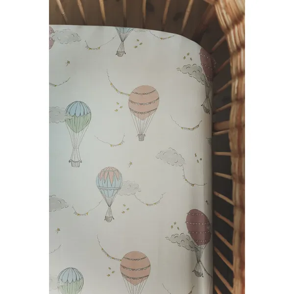 Gooselings Touch The Sky Crib Sheet, Pink