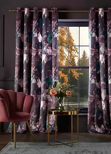 Graham & Brown Timepiece Pair Of Lined Eyelet Curtains | Kaleidoscope