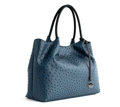 GUNAS New York Naomi Tote with Faux Ostrich E mbossing