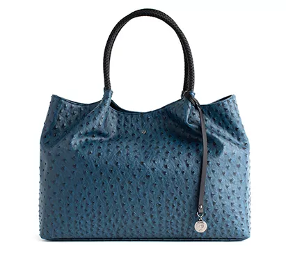 GUNAS New York Naomi Tote with Faux Ostrich E mbossing