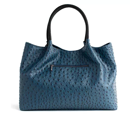 GUNAS New York Naomi Tote with Faux Ostrich E mbossing