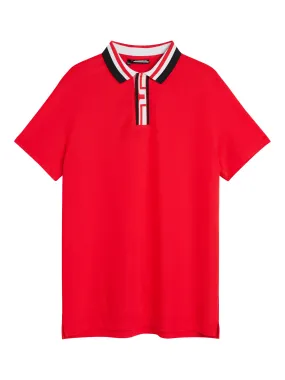 Hals Regular Fit Polo / Fiery Red